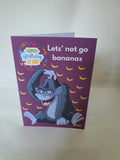 Funny let's not go bananas card, birthday card, quirky cards