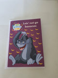 Funny let's not go bananas card, birthday card, quirky cards