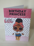 Lol doll birthday card, Card forr granddaughter, CamieRoseUK