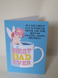 Best dad ever birthday card, sentimental cards, handmade at CamieRoseUK