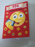 Emoji birthday card for son,  CamieRoseUK, wholesale, (Pack of 10)