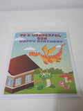 Dinosaur scene birthday card, handmade cards for son, customised cards, CamieRoseUK