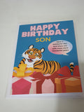 Card for son, Tiger cards, handmade, customised cards at CamieRoseUK