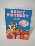 Card for son, Tiger cards, handmade, customised cards at CamieRoseUK