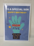 High five birthday card, CamieRoseUK, cards for son