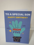 High five birthday card, CamieRoseUK, cards for son