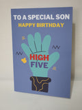 High five birthday card, CamieRoseUK, cards for son