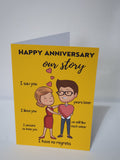 Funny anniversary cards, Our story, CamieRoseUK