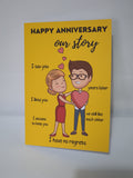 Funny anniversary cards, Our story, CamieRoseUK