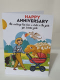 Funny anniversary cards, CamieRoseUK, handmade customised cards