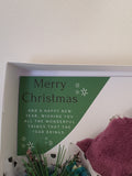 Luxury boxed Christmas card, handmade at Camieroseuk