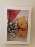 Cute luxury box Teddy bear Christmas card, Camieroseuk