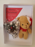 Cute luxury box Teddy bear Christmas card, Camieroseuk