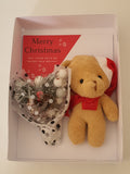 Cute luxury box Teddy bear Christmas card, Camieroseuk