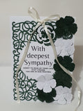 Luxury boxed sympathy card, Camieroseuk Ribbon cards