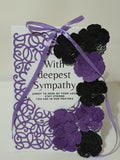 Sympathy boxed card, Camieroseuk Ribbon cards