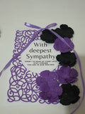 Sympathy boxed card, Camieroseuk Ribbon cards