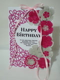 Luxury boxed birthday card,  Camieroseuk Ribbon cards