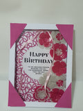 Luxury boxed birthday card,  Camieroseuk Ribbon cards