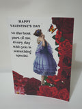 Valentine's day card, cards for her, Camieroseuk designs, A5 cards