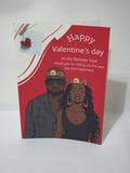 Valentine's day card, black love, cards for him/ her, Camieroseuk designs