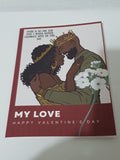 Valentine day cards at CamieRoseUK, black couples cards, customised cards