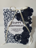 Luxury boxed birthday card, handmade card, Wholesale, CamieRoseuk designs, (Pack of 4)