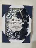 Luxury boxed birthday card, handmade card, Wholesale, CamieRoseuk designs, (Pack of 4)