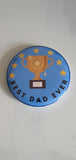 Father's Day cards, 3 inch badges, handmade at CamieRoseUK