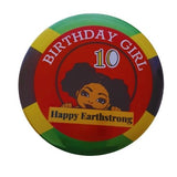 75mm Jamaican theme button/ badge, CamieRoseUk, customised badges