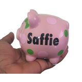 Customised mini Piggy banks for kids, babies/toddlers decorative money box, christening gifts, Camieroseuk