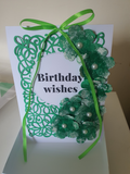 Luxury boxed birthday card, veggie bloom, handmade card, CamieRoseuk designs