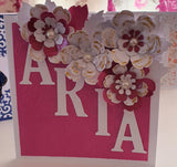 New baby greeting card: Camieroseuk handmade