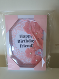 Luxury boxed birthday card, Floss, handmade card for her, Camierose designs