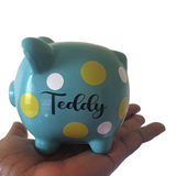 Customised mini Piggy banks for kids, babies/toddlers decorative money box, christening gifts, Camieroseuk