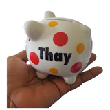 Customised mini Piggy banks for kids, babies/toddlers decorative money box, christening gifts, Camieroseuk