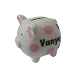 Customised mini Piggy banks for kids, babies/toddlers decorative money box, christening gifts, Camieroseuk