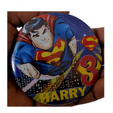 Superman character badge, 75mm buttons, Camieroseuk