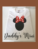 Girls customised T-shirt, – Daddy's Mini & Mom's Mini"