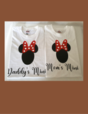 Girls customised T-shirt, – Daddy's Mini & Mom's Mini"