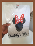 Girls customised T-shirt, – Daddy's Mini & Mom's Mini"