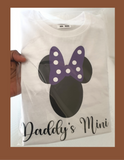 Girls customised T-shirt, – Daddy's Mini & Mom's Mini"