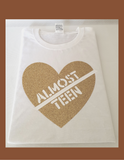 Girls customised T-shirt, Almost Teen, – Stylish Pre-Teen Design