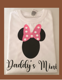 Girls customised T-shirt, – Daddy's Mini & Mom's Mini"