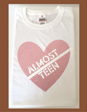 Girls customised T-shirt, Almost Teen, – Stylish Pre-Teen Design"